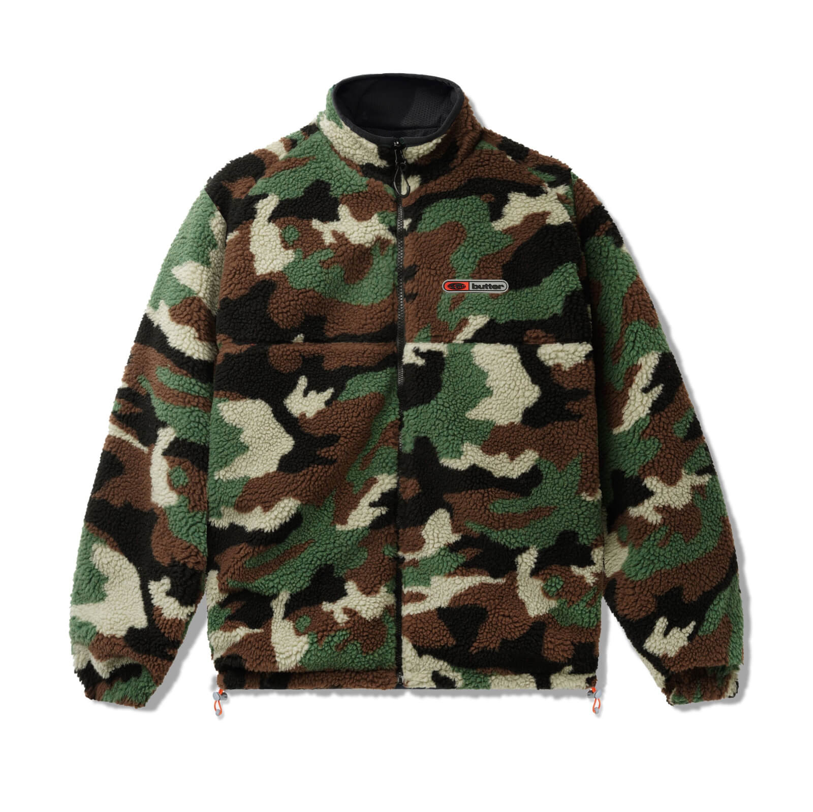 Camo Sherpa Jacket Forest Green