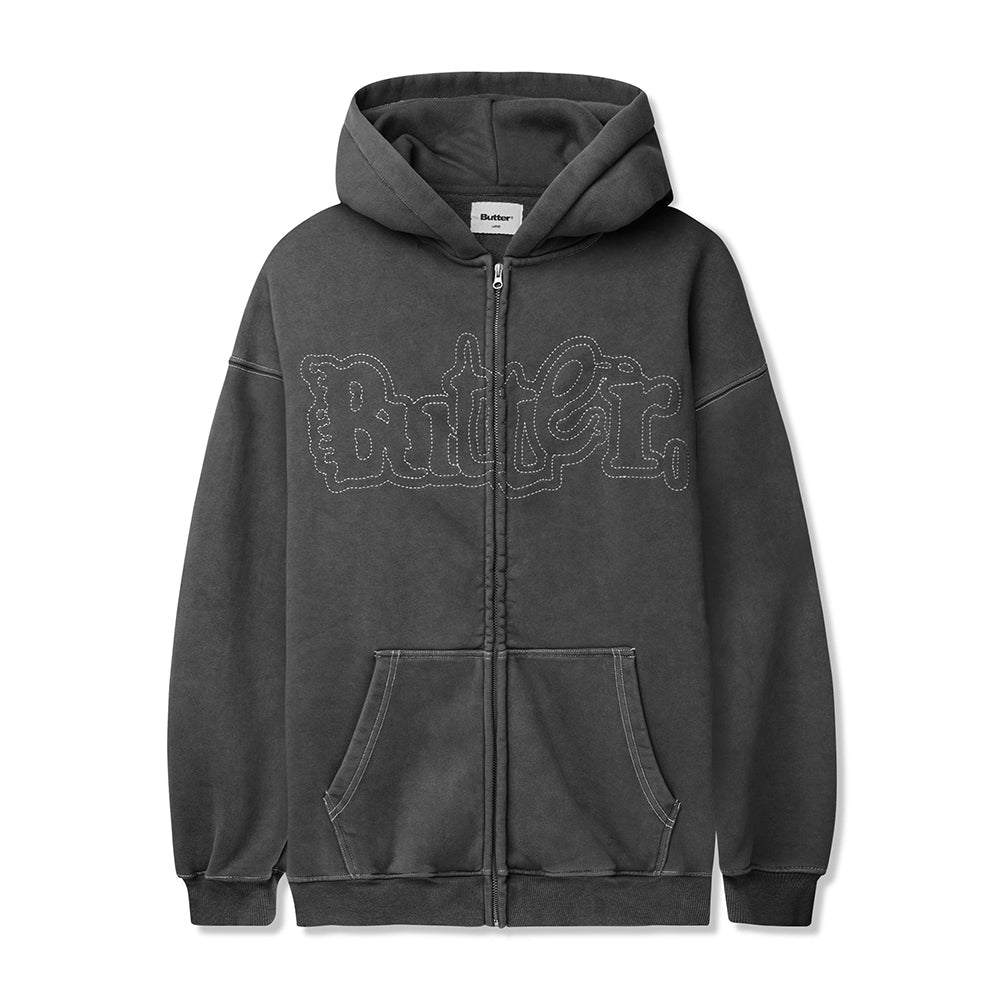 Breakdown Zip-Thru Hood Washed Black