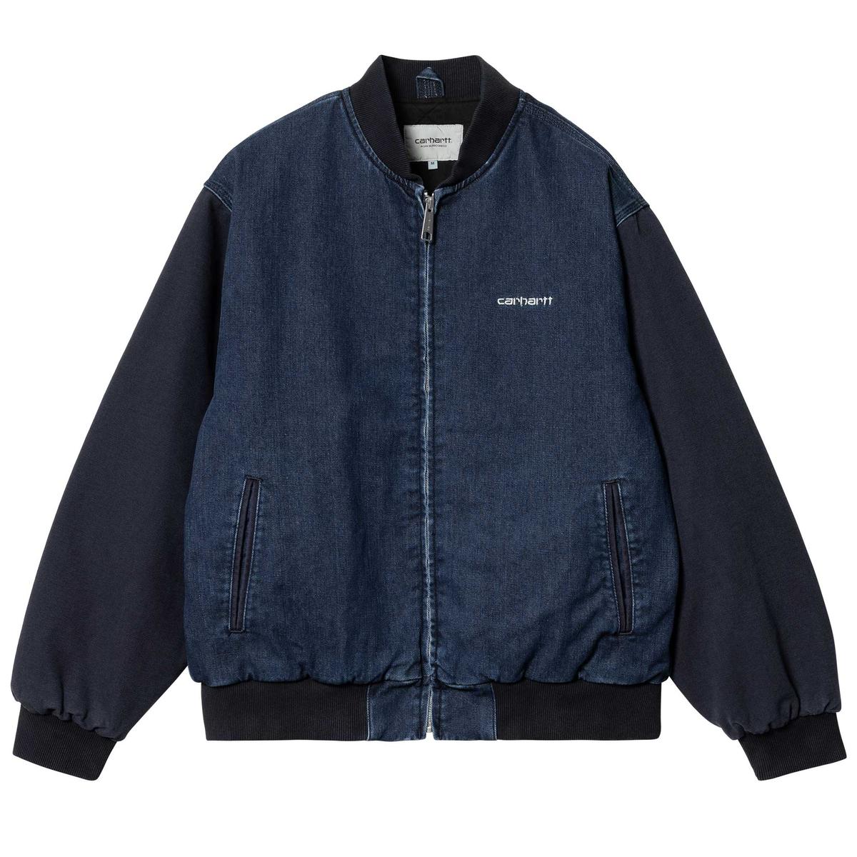 Paxon Bomber Blue Dark Navy stone washed