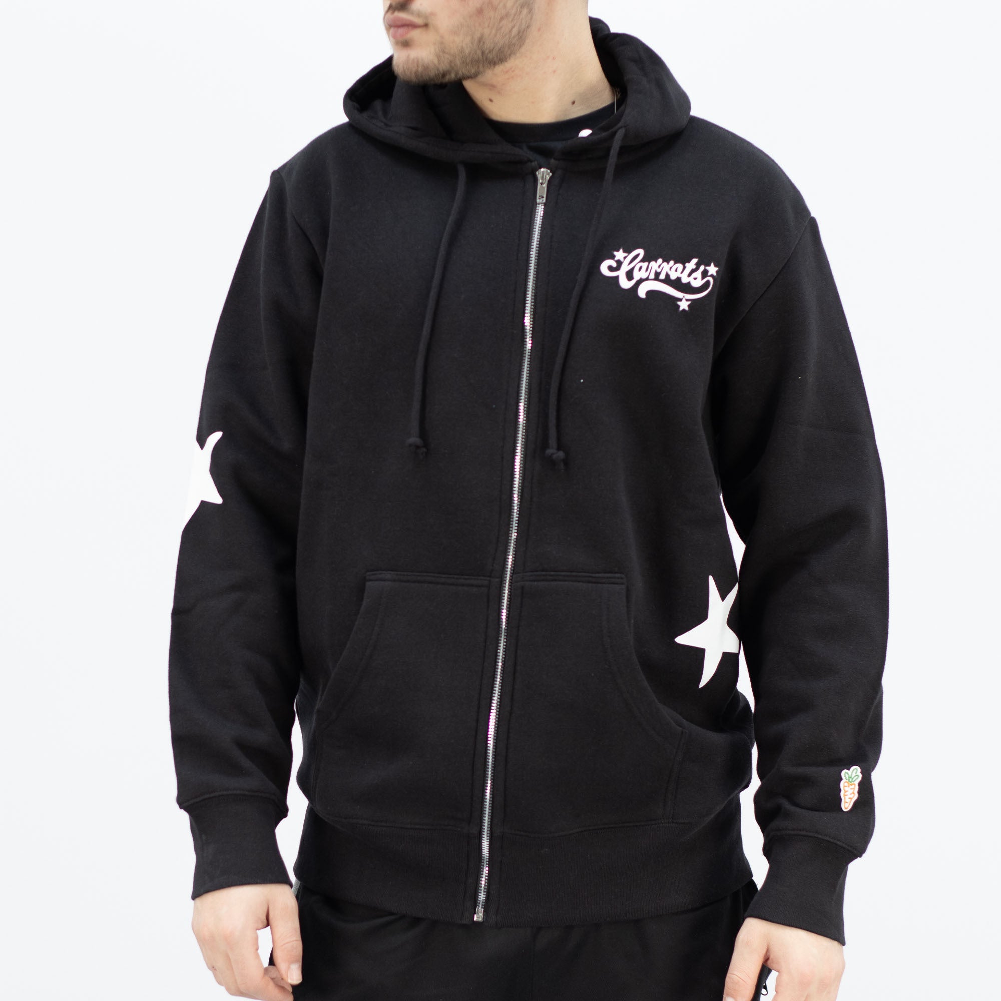 Zip Hoddie Star Black