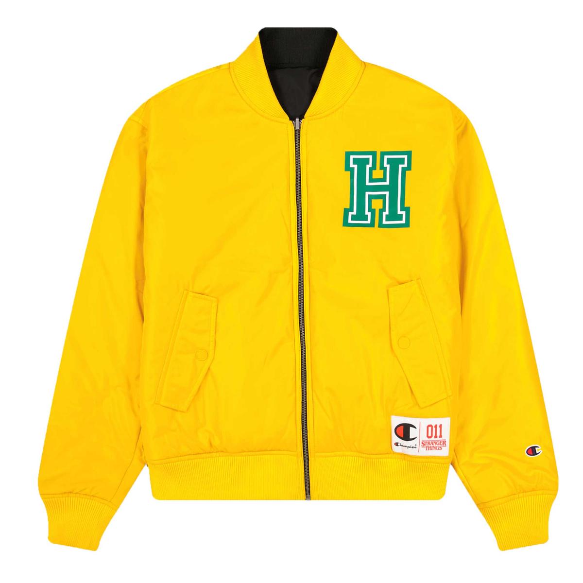 x Stranger Things Hawkins Reversible Bomber  Black