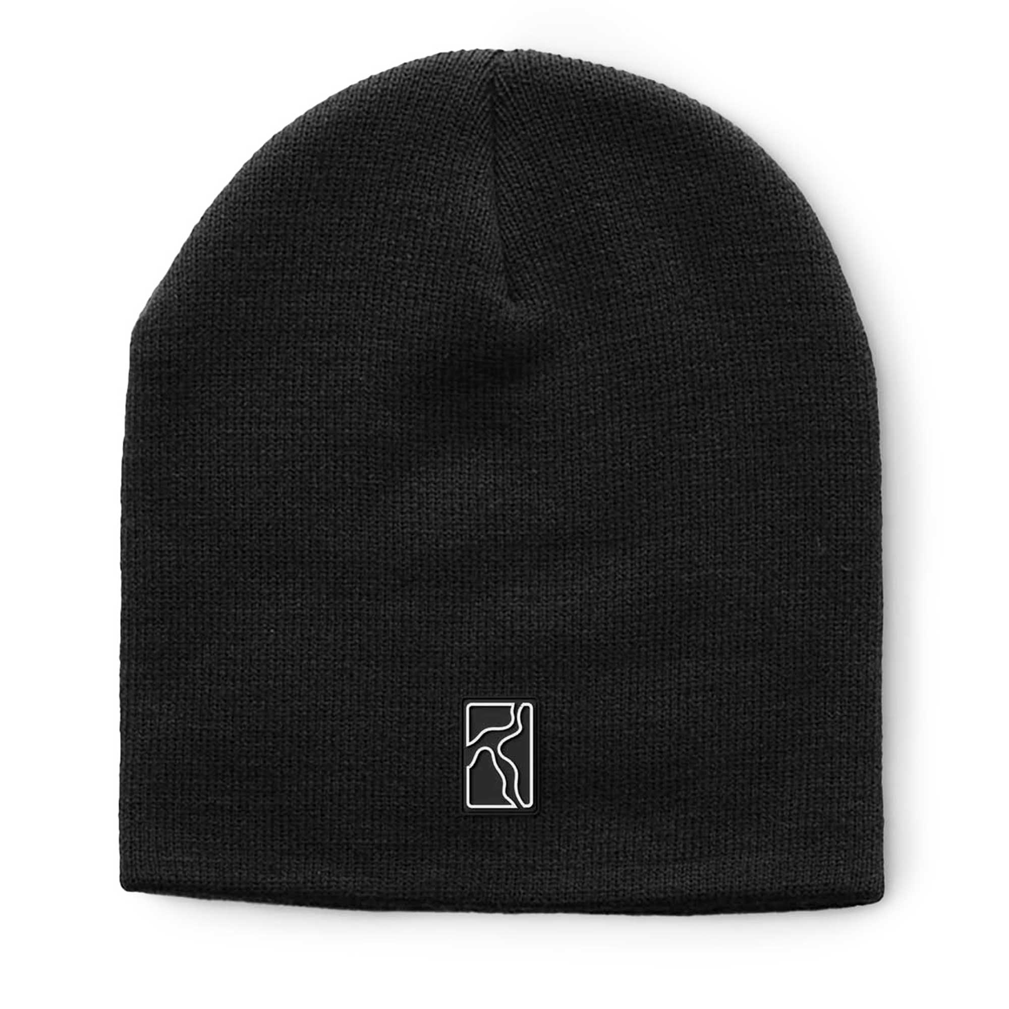 Skull Beanie Logo Pattern Black