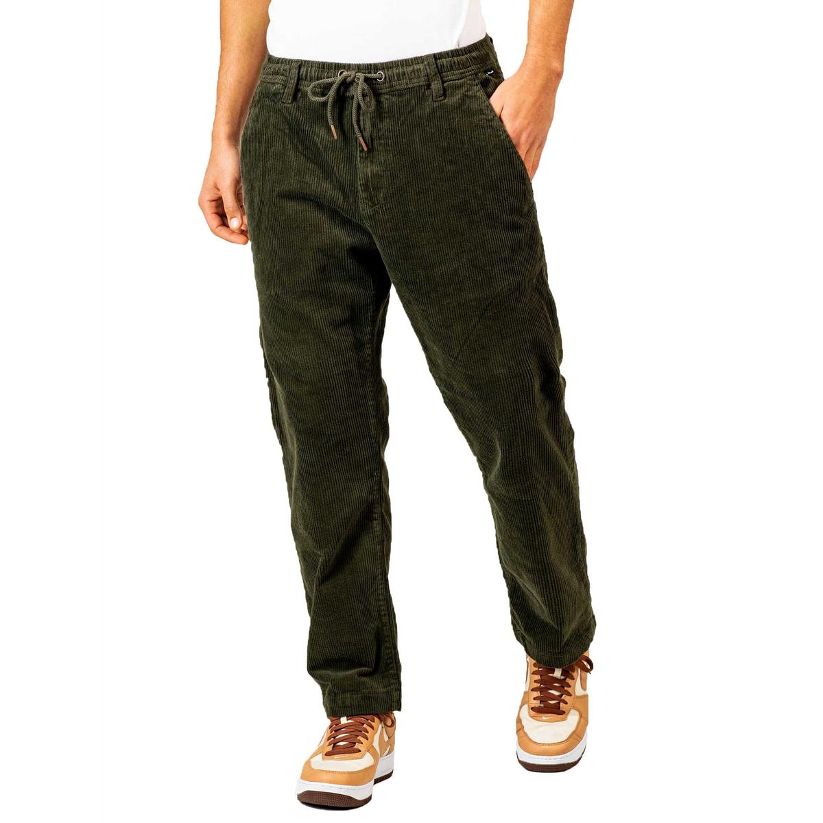 Reflex Loose Chino Cord Dark Green