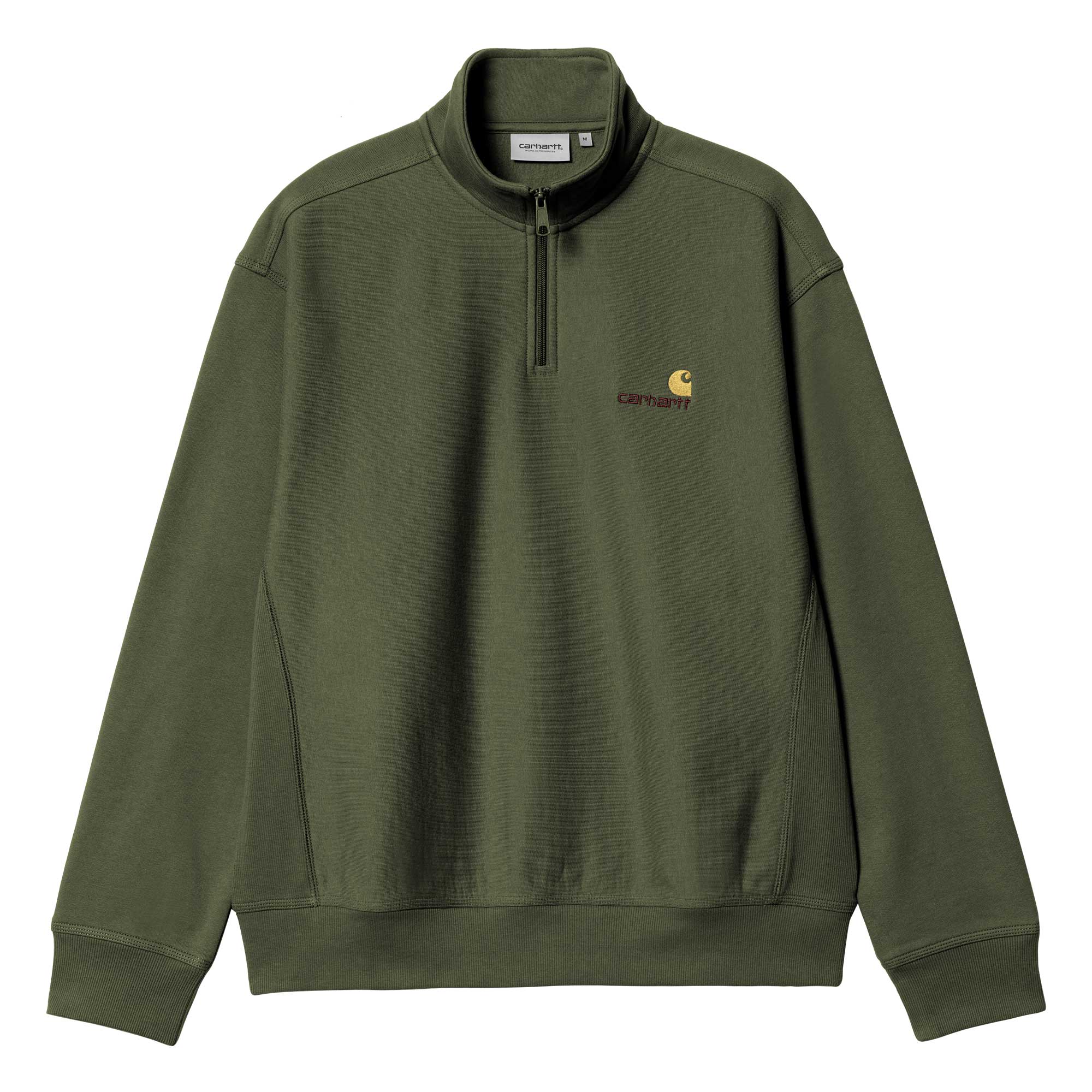 Half Zip American Script Sweat Tarragon